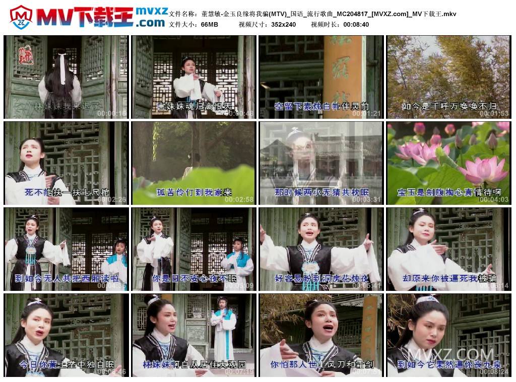 董慧敏-金玉良缘将我骗(MTV)_国语_流行歌曲_MC204817